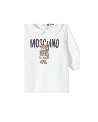 Moschino Playsuit mit Logo und Teddy mzy037 mit Clips