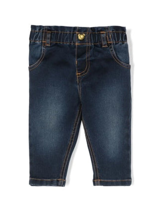 Moschino Jeans con elastico e logo ricamato MDP030