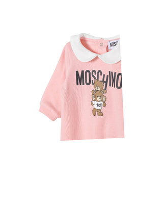 Moschino Playsuit mit Logo und Teddy mzy037 mit Clips