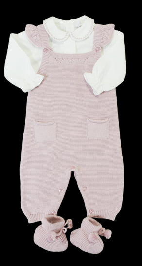 A&amp;J Baby Onesie a&amp;j111 mit lila Latzhose