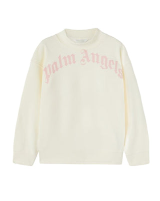 Palm Angels Classic Curved Logo Sweatshirt PGBA013C99FLE0010430 In Cotton