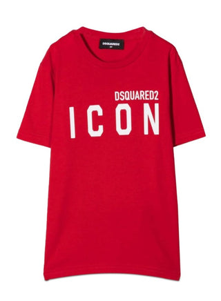 Dsquared2 T-shirt girocollo con logo frontale DQ048S-D002F