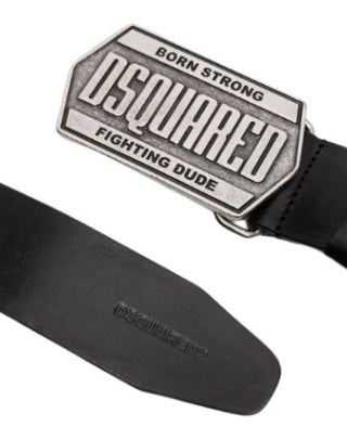 Dsquared2 Cintura in pelle con fibbia logata BEM0549