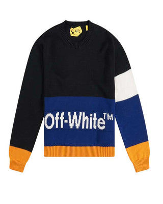 Off-White Maglia Con Logo OBHE001F22KNI0041001 In Lana Vergine