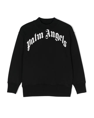 Palm Angels Classic Curved Logo Sweatshirt PBBA012C99FLE0011001 In Cotton