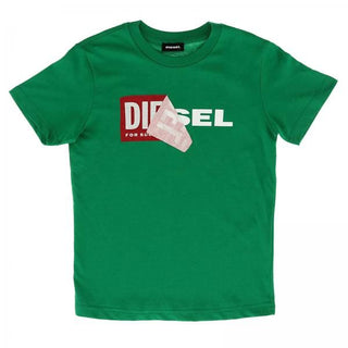 Diesel T-shirt girocollo con logo frontale 00K1YH-00YI9