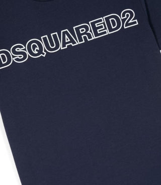 Dsquared2 T-shirt girocollo con logo stampato DQ1757-D00MV