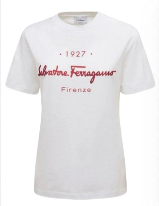 Salvatore Ferragamo T-Shirt mit Rundhalsausschnitt und Logo 11C466H