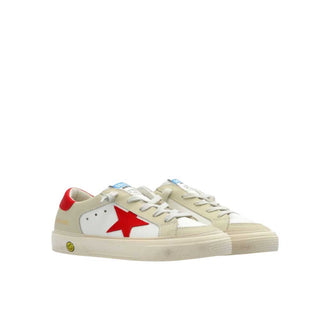 Golden Goose Sneakers Super Star gyf00495/f In Pelle Colore Bianco/Rosso