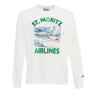 Mc2 Saint Barth Langarm-T-Shirt mit Frontdruck LUT0003 10157E