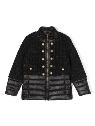 Balmain Giubbino Bitessuto BT2A77 Con Cerniera Da Bambina