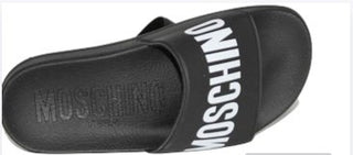 Moschino Slippers with writing on the front 74481