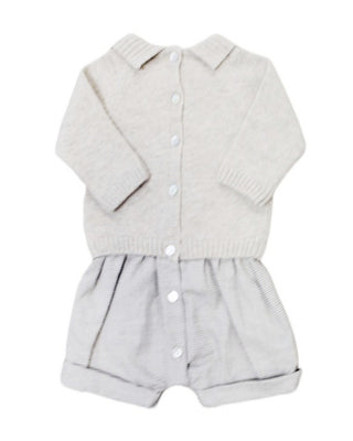 Doctor Kids Romper With Fake Pockets dk1641 In Wool