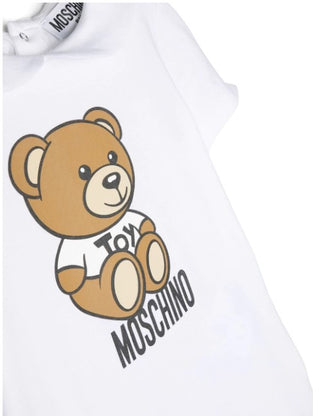 Moschino Strampler MIT ZENTRALER BÄR MUY058 MIT CLIPS