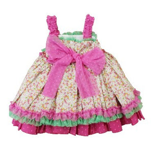 La Amapola Dress FANTASY FLOWERS ADELA WITH BUTTONS