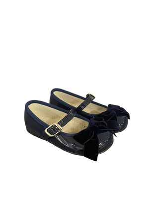 Panyno Velvet Bow Ballerinas b27011 With Buckle