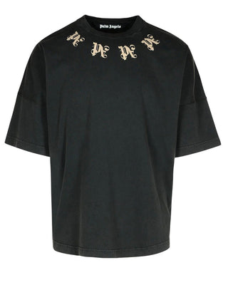 Palm Angels T-shirt girocollo "Statement Monogram" PMAA002F24JER0071009