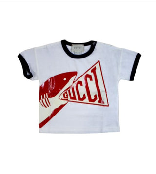 Gucci T-Shirt mit Rundhalsausschnitt, Logo und Aufdruck 548140XJAJN