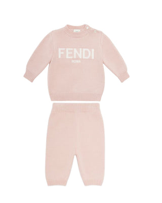 Fendi Tutina Due Pezzi Con Intarsio bug144/aochf1m26 Neonato