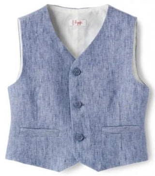 Il Gufo Gilet in lino P22GI037L1012