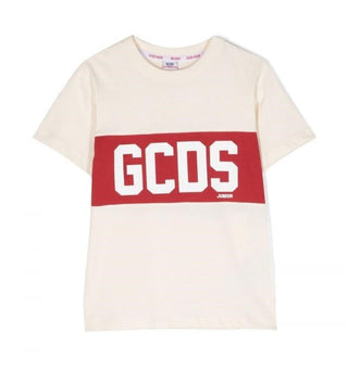 GCDS T-shirt girocollo con logo frontale DMM005