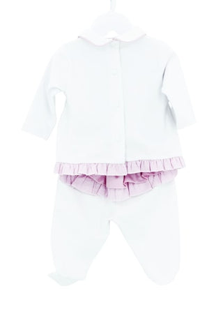 Ninnaoh Two-piece romper 080013 with clips on the back