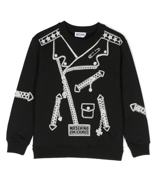 Moschino Sweatshirt mit Rundhalsausschnitt und HZF02Z-Logo