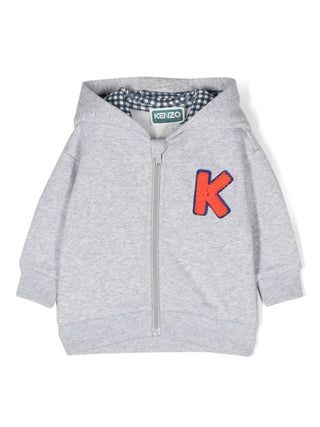 Kenzo Felpa con zip e cappuccio K05493