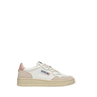 Autry Sneakers Medalist Low aulw-ls37 In Pelle Bianca Rosa