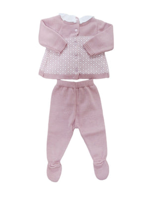 Ponto Por Ponto Two Piece Romper 3/830 With Bonnet