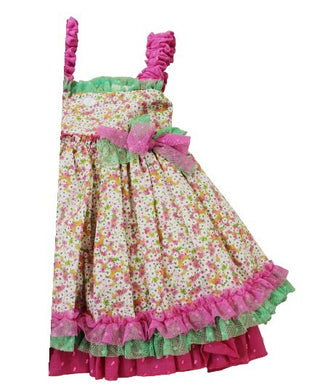 La Amapola Dress FANTASY FLOWERS ADELA WITH BUTTONS