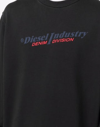 Diesel Crewneck Sweatshirt with Printed Logo A03743-0HERE