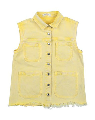 Vicolo Gilet In Denim 3146OD0737 Con Bottoni Da Bambina