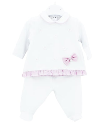 Ninnaoh Two-piece romper 080013 with clips on the back