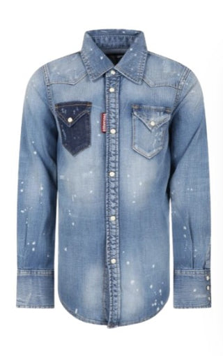 Dsquared2 Camicia in denim con logo DQ02DG-D0A7E