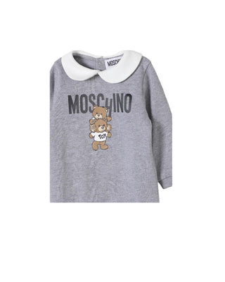 Moschino Playsuit mit Logo und Teddy mzy037 mit Clips