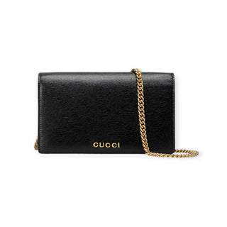 Gucci-Clutch mit Logo-Schriftzug 772643 mit Kette