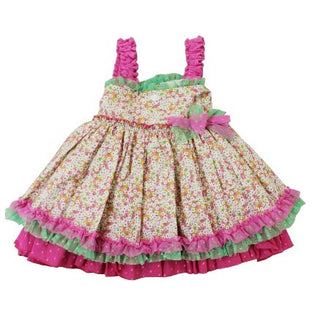 La Amapola Dress FANTASY FLOWERS ADELA WITH BUTTONS