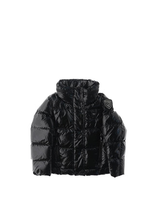 Blauer Jacke mit abnehmbarer Kapuze 23WBLGC03288 Glänzend