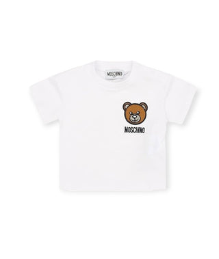 Moschino Crewneck T-shirt with logo and symbol MUM02E