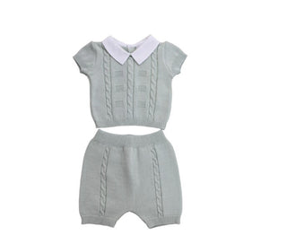 A&amp;J Zweiteiliger Playsuit mit Zopfstickerei A&amp;1180