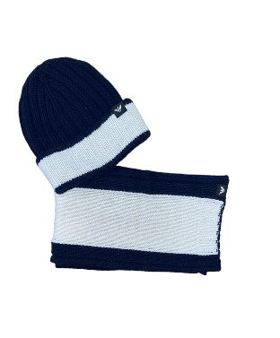 Armani Cappello Con Sciarpa 9RYV01 A Righe Da Bambini