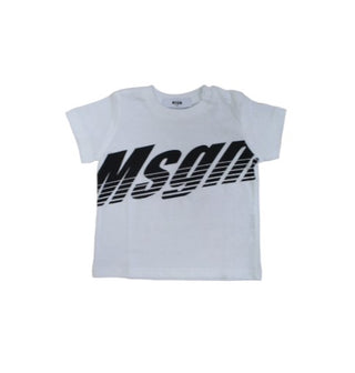 MSGM T-Shirt mit Rundhalsausschnitt und Logo vorne 024000