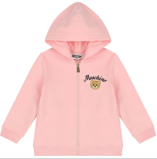 Moschino Tuta con zip e cappuccio con logo MNK03N