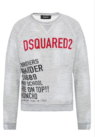 Dsquared2 Felpa girocollo con logo stampato S71GU0244