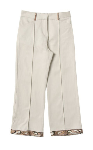 Emilio Pucci Patterned Hem Trousers PS6A41