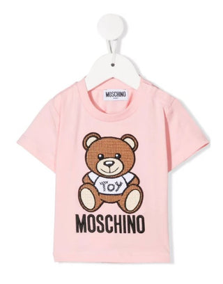 Moschino Crewneck T-shirt with logo and symbol MUM02X