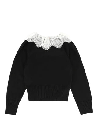 Angel's Face Shirt Meg Lace Collar MEG LACE COLLAR Jumper Black