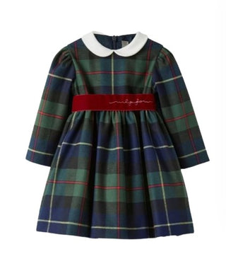 The Owl Tartan Dress with Collar A23VL540W3046