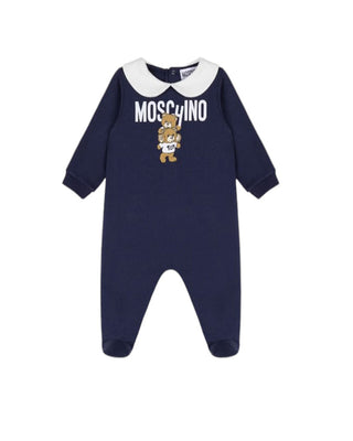 Moschino Playsuit mit Logo und Teddy mzy037 mit Clips